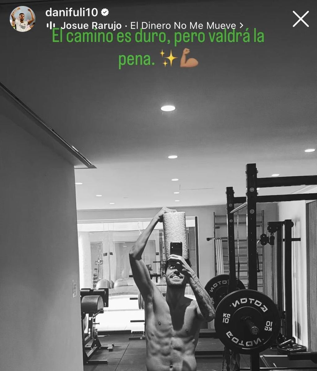Menssaje de Dani Ceballos la noche del 18 de agosto
