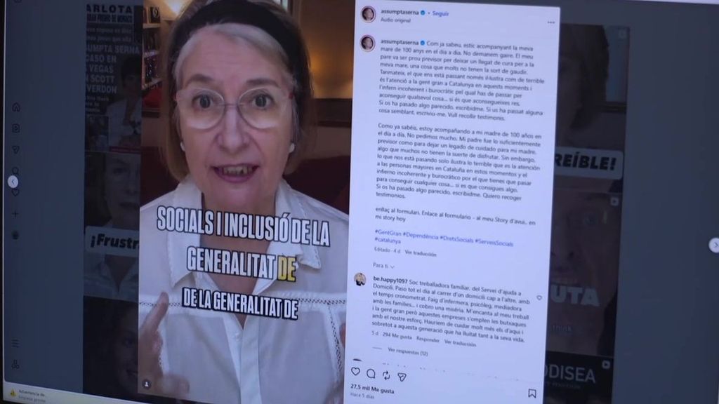 'Plataforma Dorada' la iniciativa de la actriz Assumpta Serna para denunciar el colapso de la dependencia