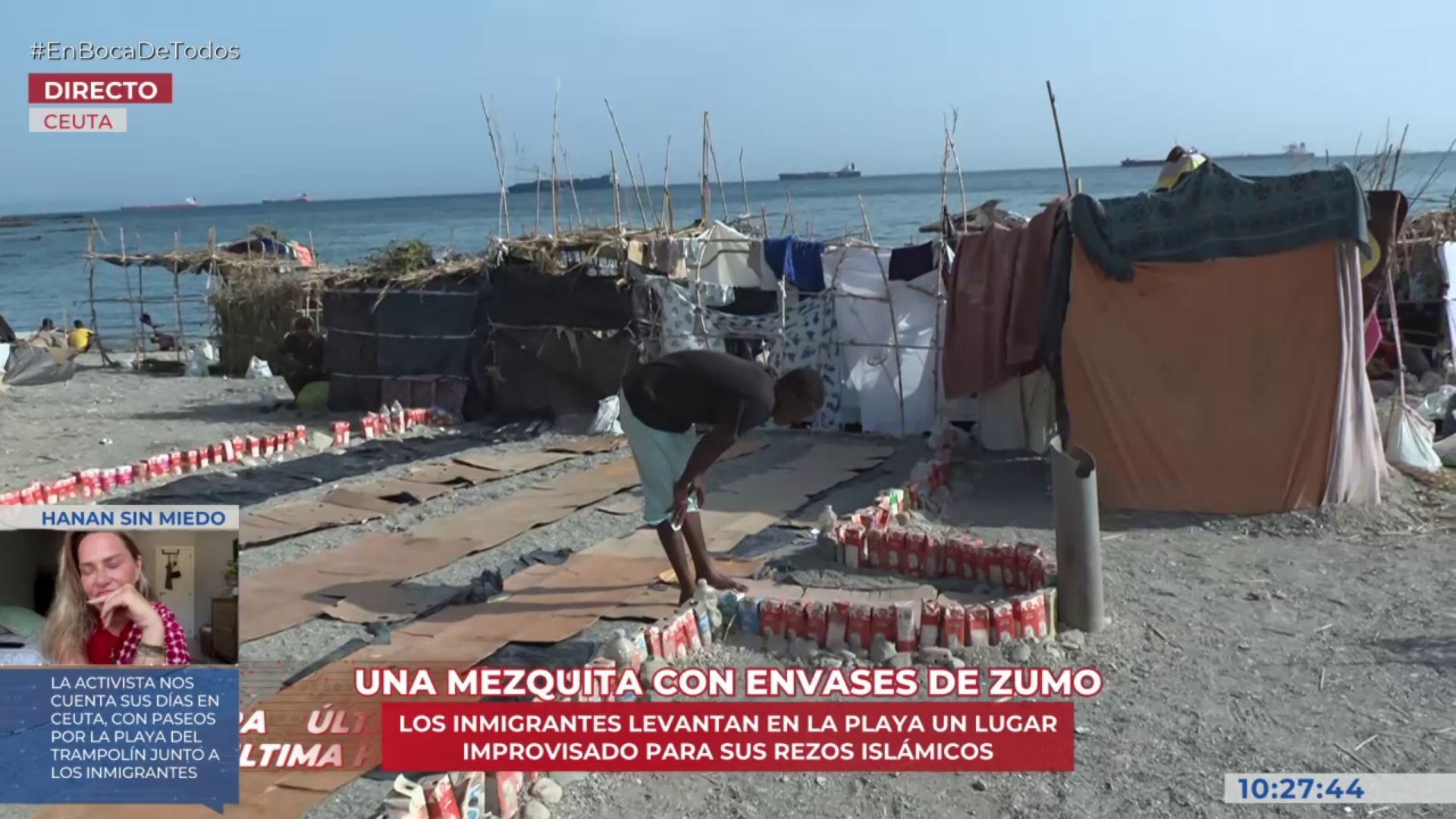 Tiendas, mezquitas improvisadas y más de 80 chozas_ así viven los inmigrantes en Ceuta
