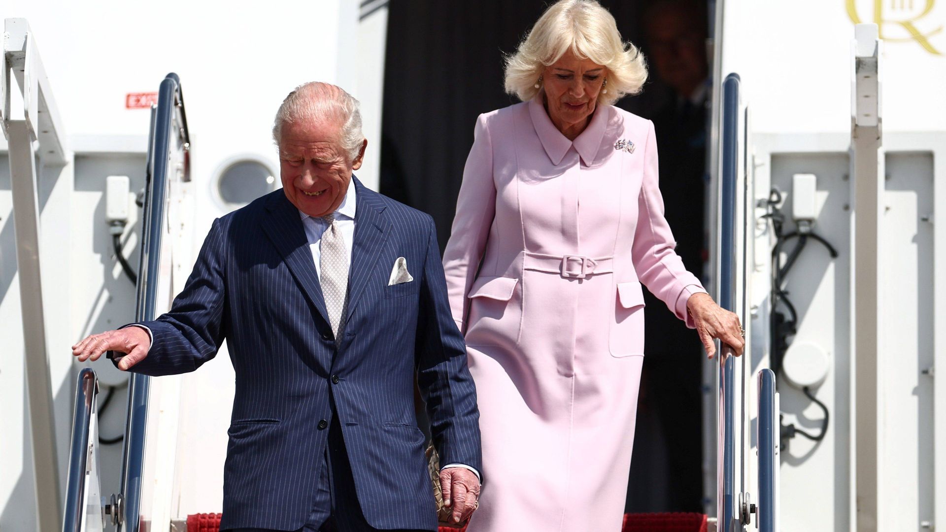 Camila y Carlos III llegando a Estados Unidos