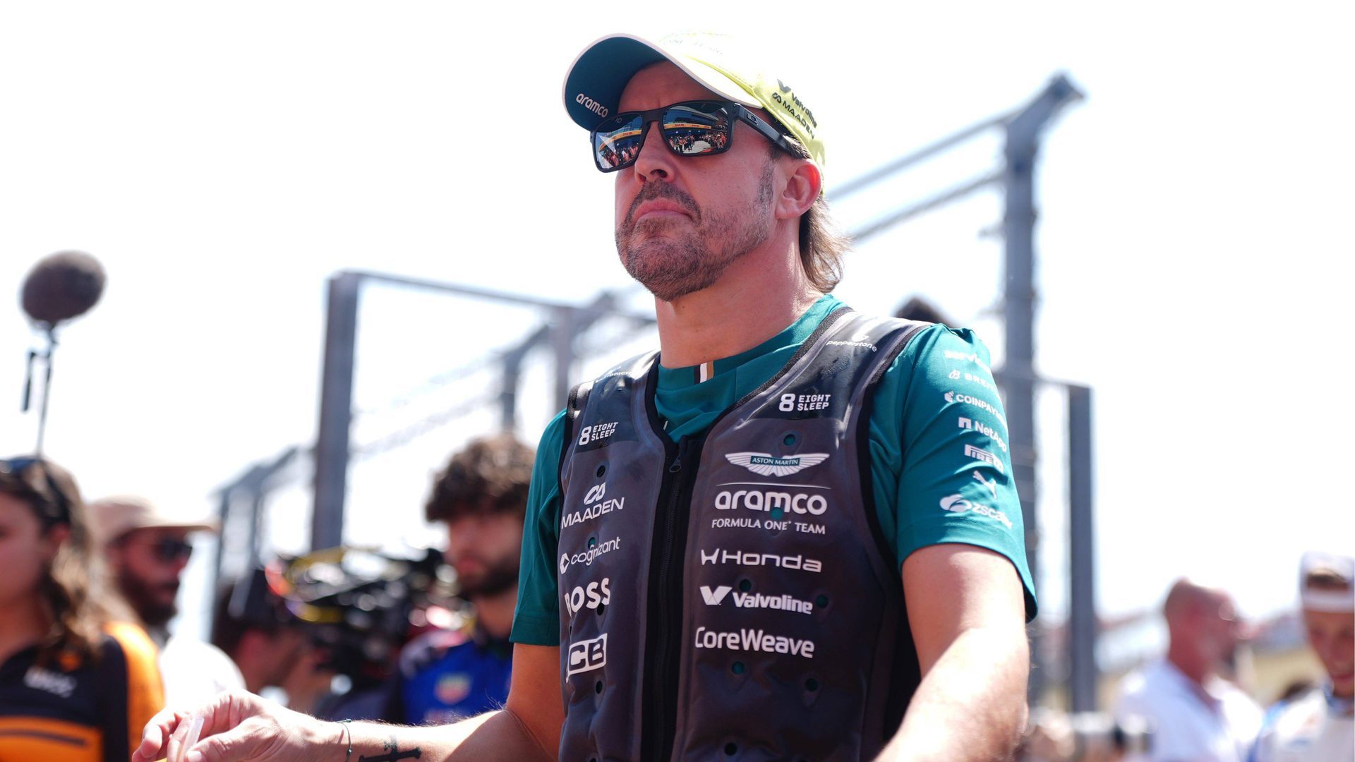 Fernando Alonso antes de una carrera