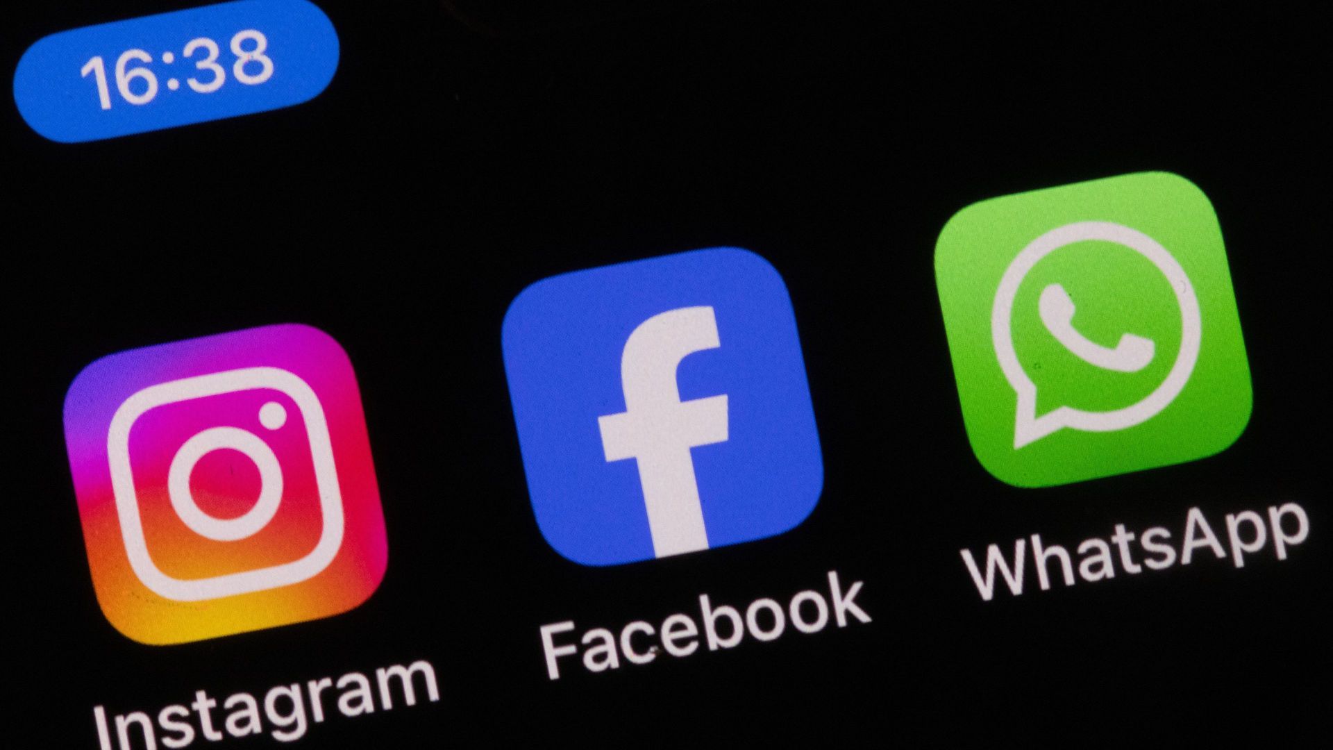Las aplicaciones de Instagram, Facebook y WhatsApp Las aplicaciones de Instagram, Facebook y WhatsApp