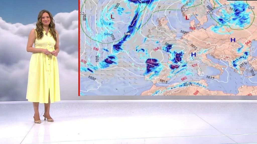 Las lluvias y tormentas pondrán en aviso a cinco comunidades, en una jornada con descenso de temperaturas generalizado