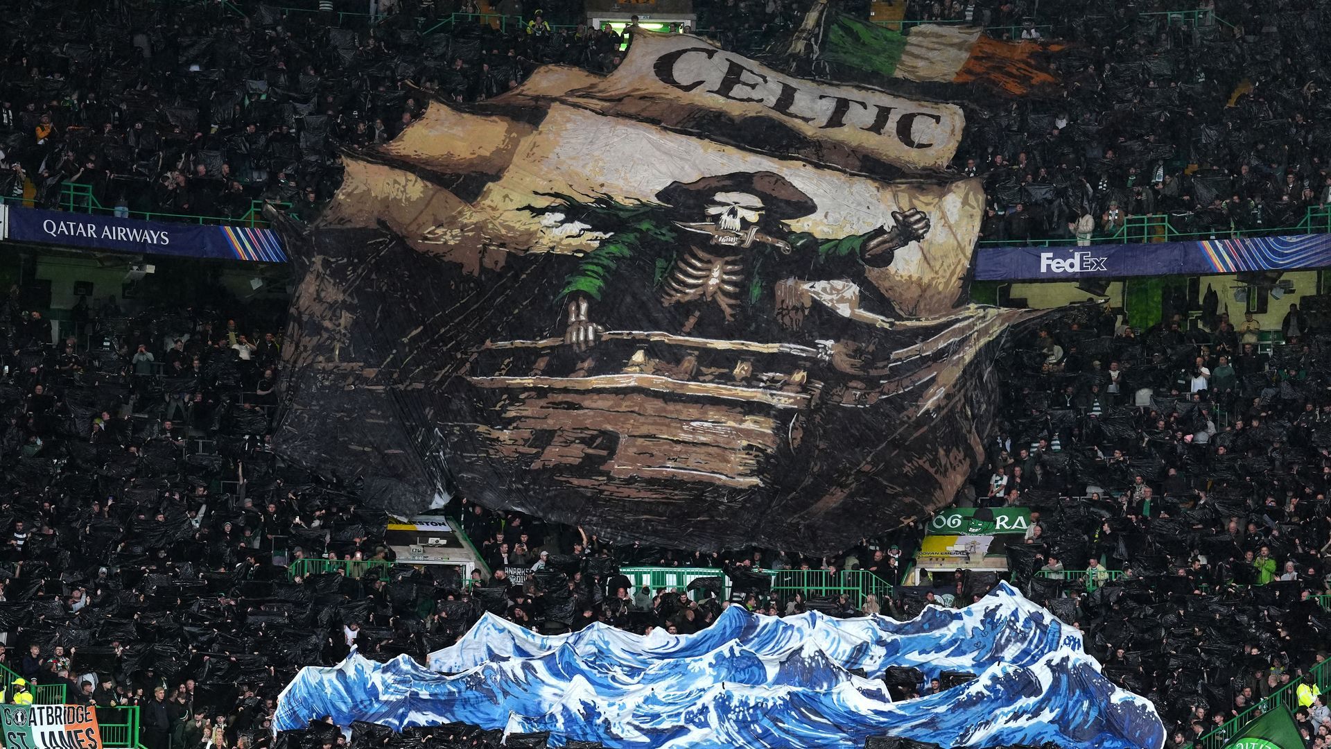 Afición del Celtic FC durante el partido Afición del Celtic FC durante el partido