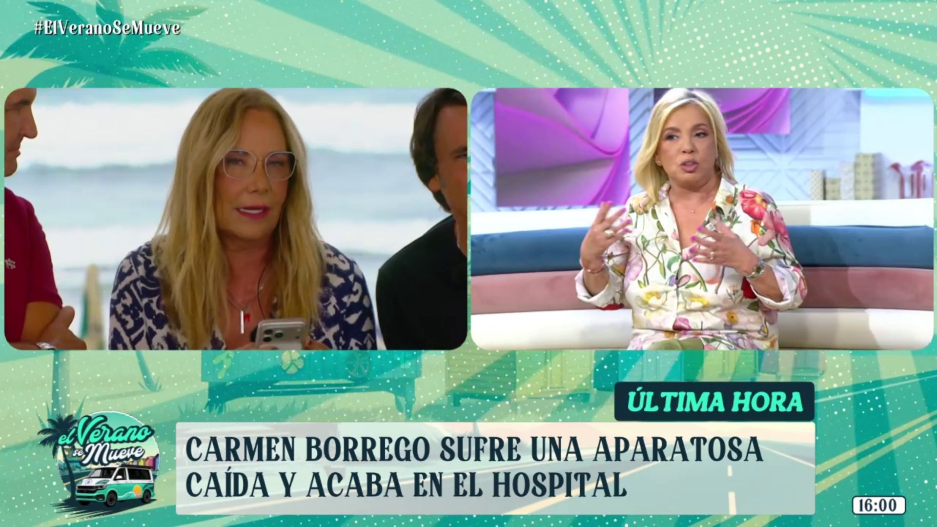 Carmen Borrego sufre un aparatoso accidente y acaba en el hospital Carmen Borrego sufre un aparatoso accidente y acaba en el hospital