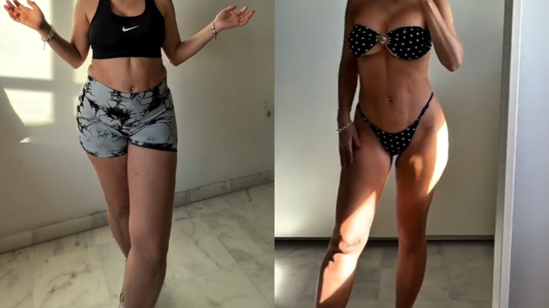 El antes y el después del cuerpo de Inma Campano antes de la operación