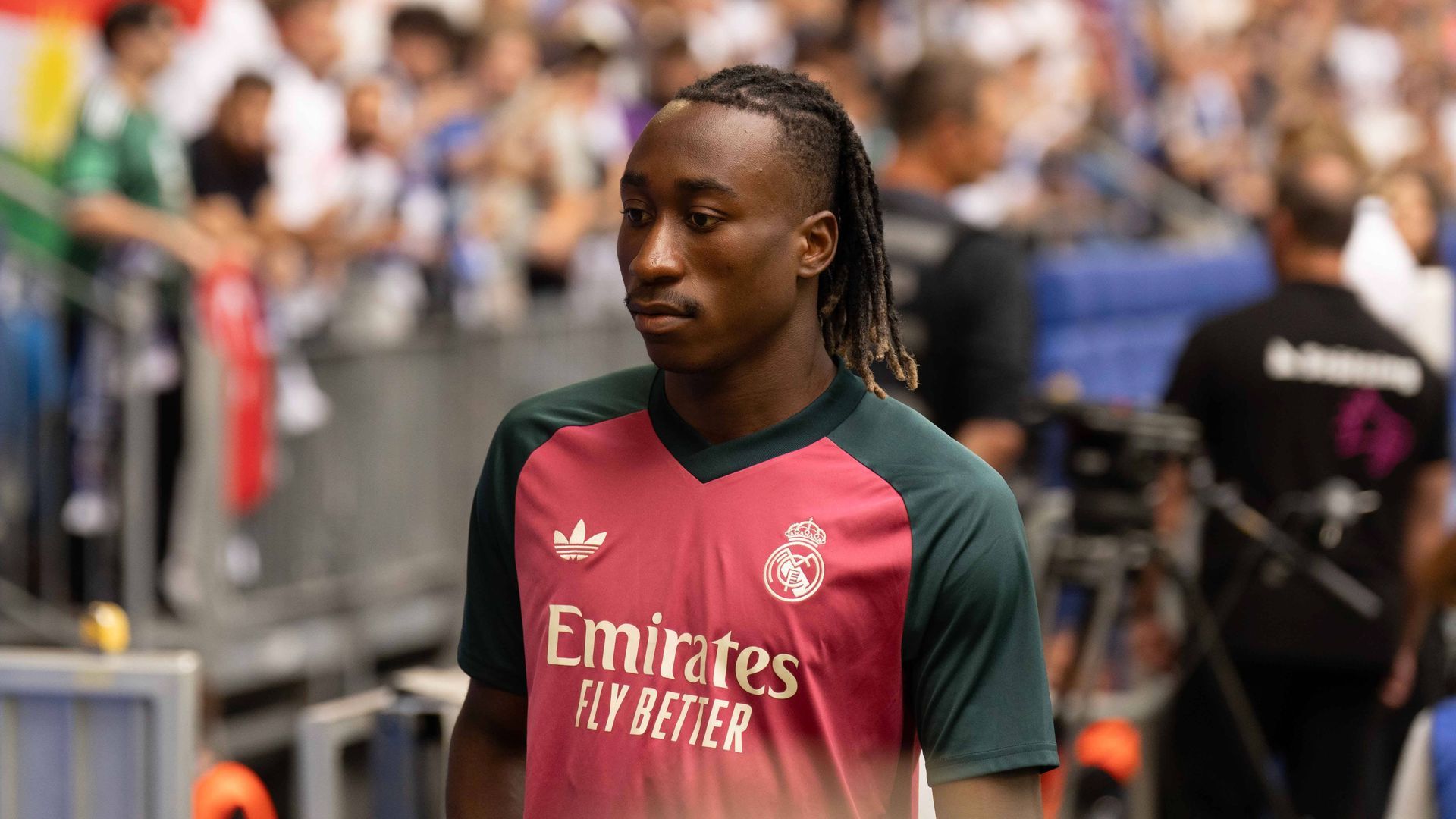 Yan Diomande en la pretemporada del Real Madrid Yan Diomande en la pretemporada del Real Madrid