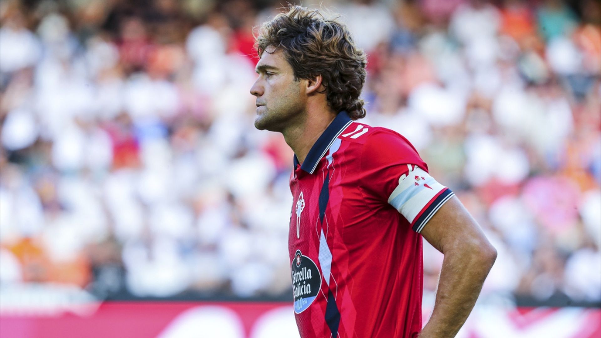 Marcos Alonso, en Mestalla