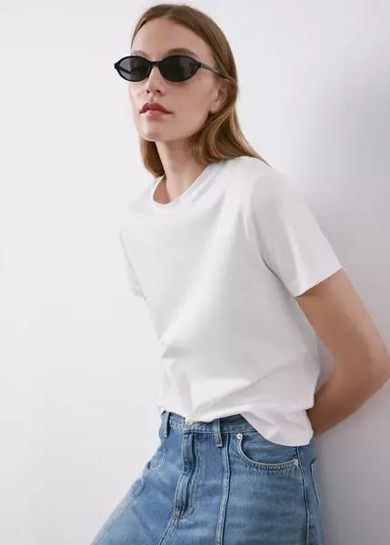 Camiseta blanca de algodón
