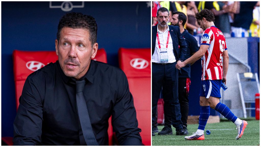Simeone explica el motivo de la marcha de Julián Álvarez a vestuarios