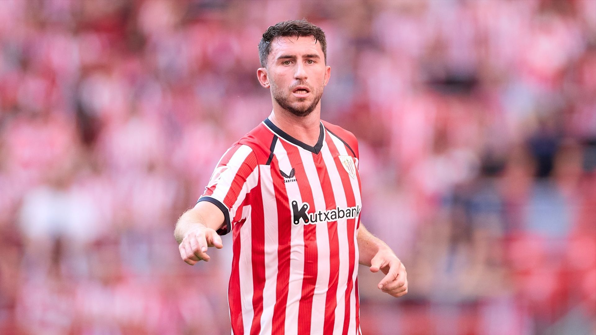 Aymeric laporte durante el Athletic - Sevilla de la jornada 2