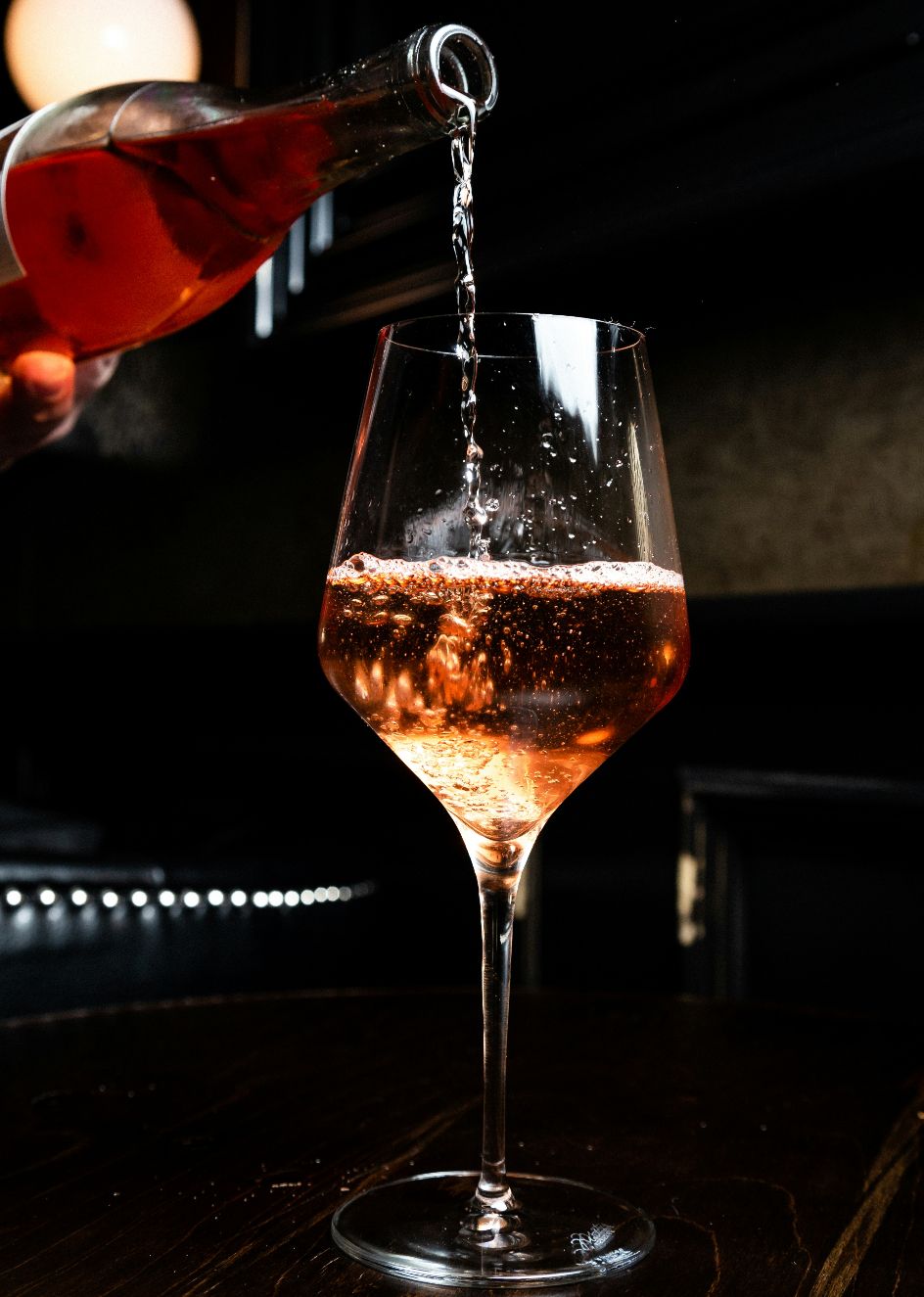 Copa de vino rosado