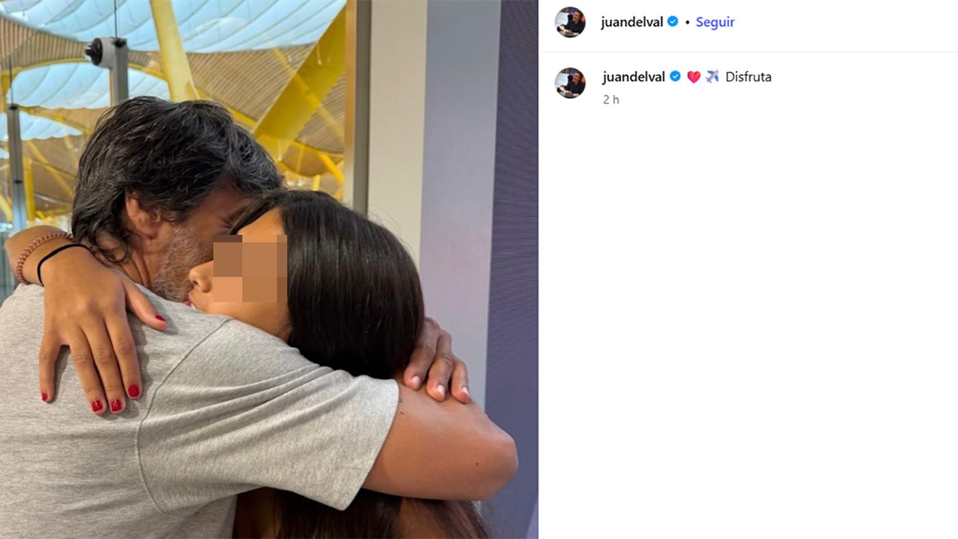 Juan del Val se despide de su hija