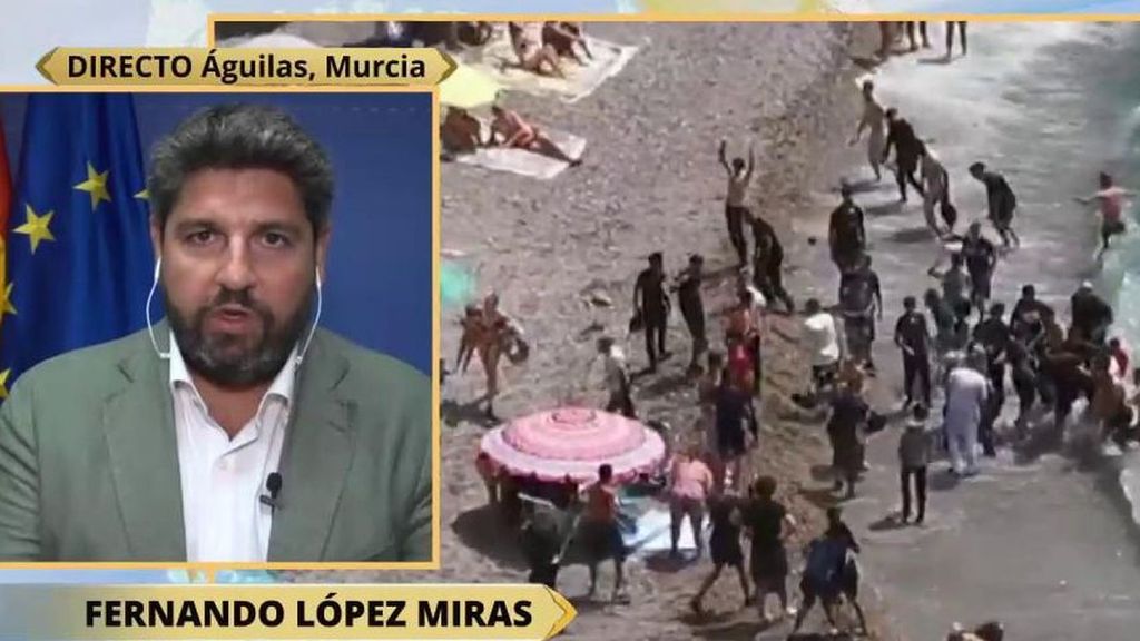 López Miras pide ayuda para proteger la costa de Murcia: "Nos estamos convirtiendo en la puerta de entrada de las mafias"
