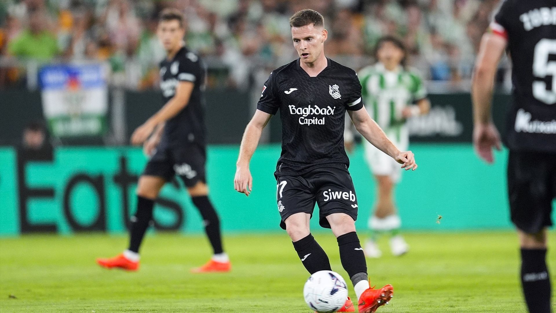 Sergio Gómez en el Real Betis - Real Sociedad de la jornada 2