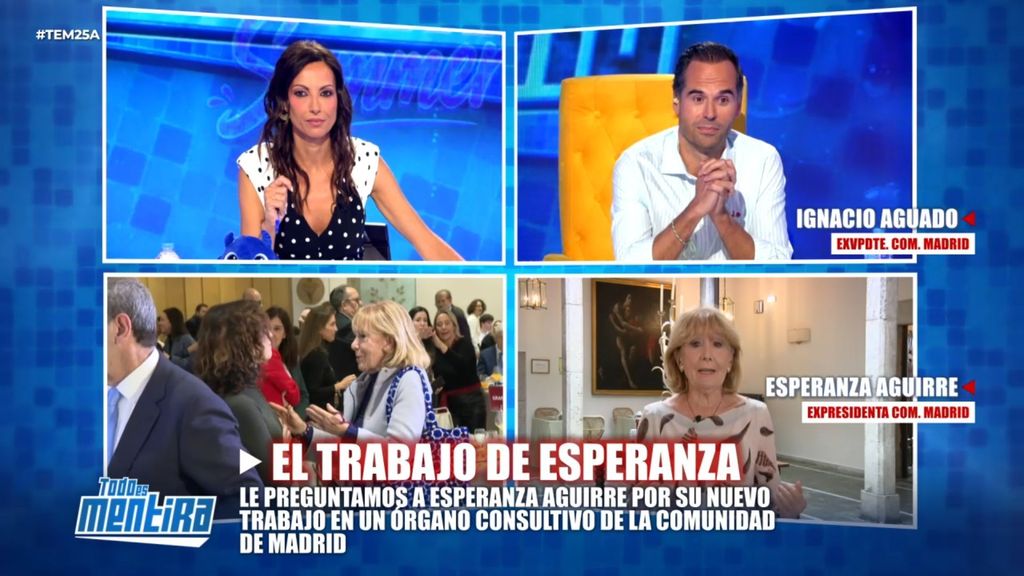 Tensión entre Esperanza Aguirre e Ignacio Aguado al explicarle por qué cerraron el órgano consultivo por el que ha fichado: "Era un chiringuito"