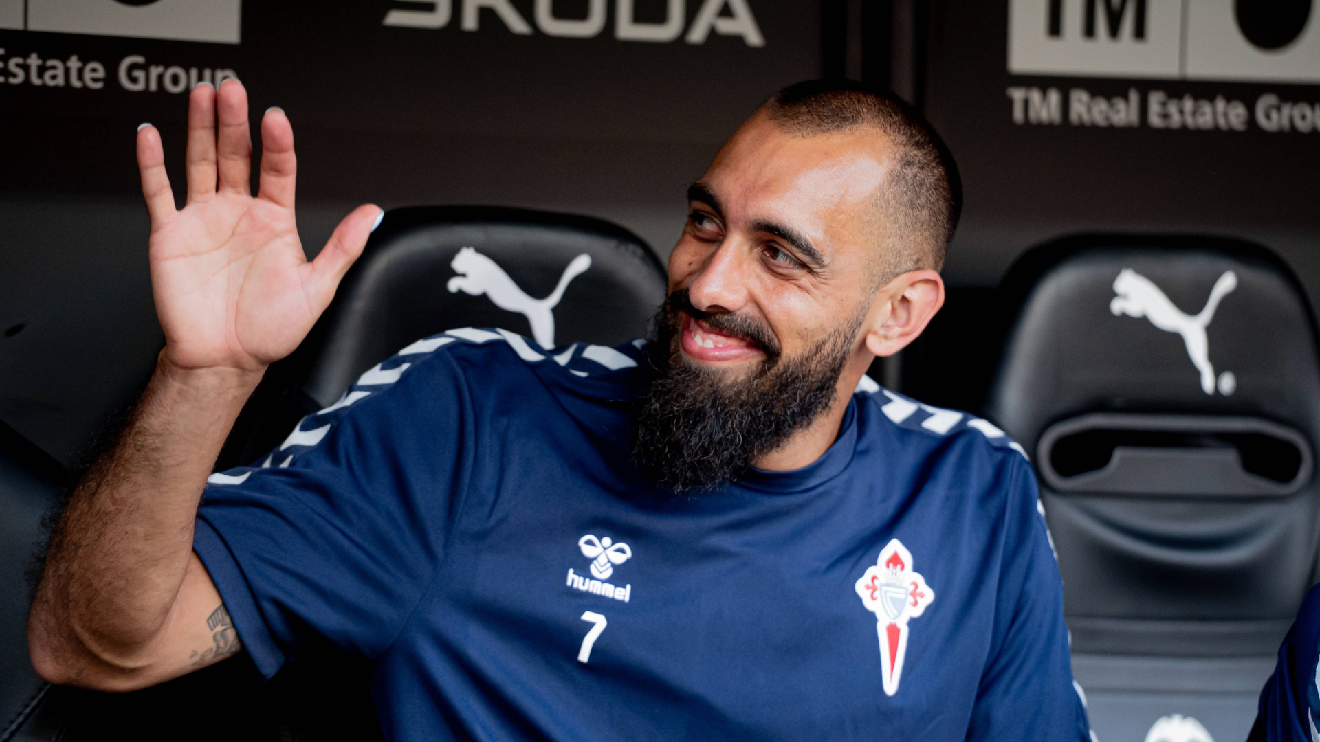 Borja Iglesias, en la previa del Valencia-Celta Borja Iglesias, en la previa del Valencia-Celta