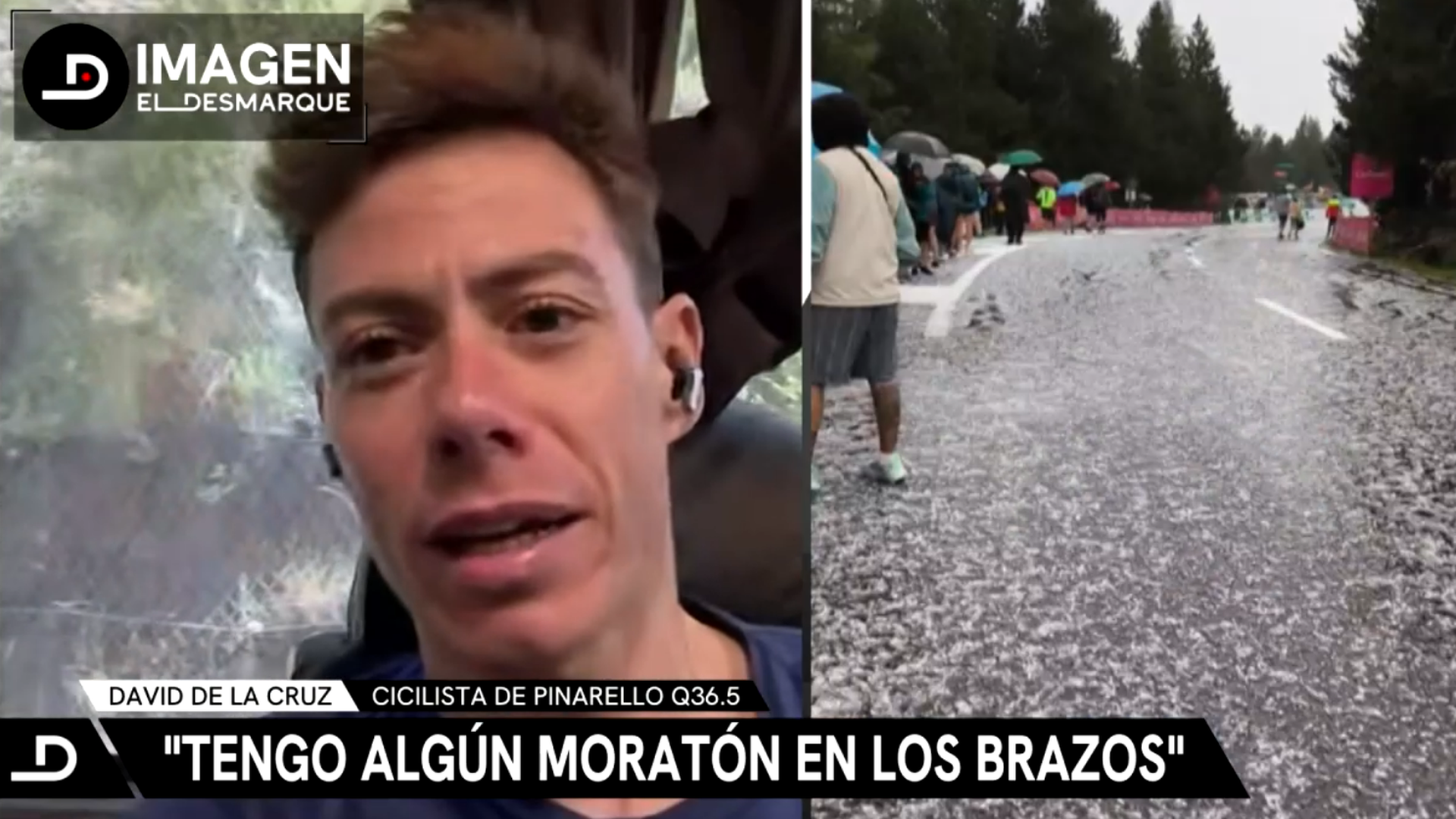 El ciclista David de la Cruz, durante su entrevista en ElDesmarque