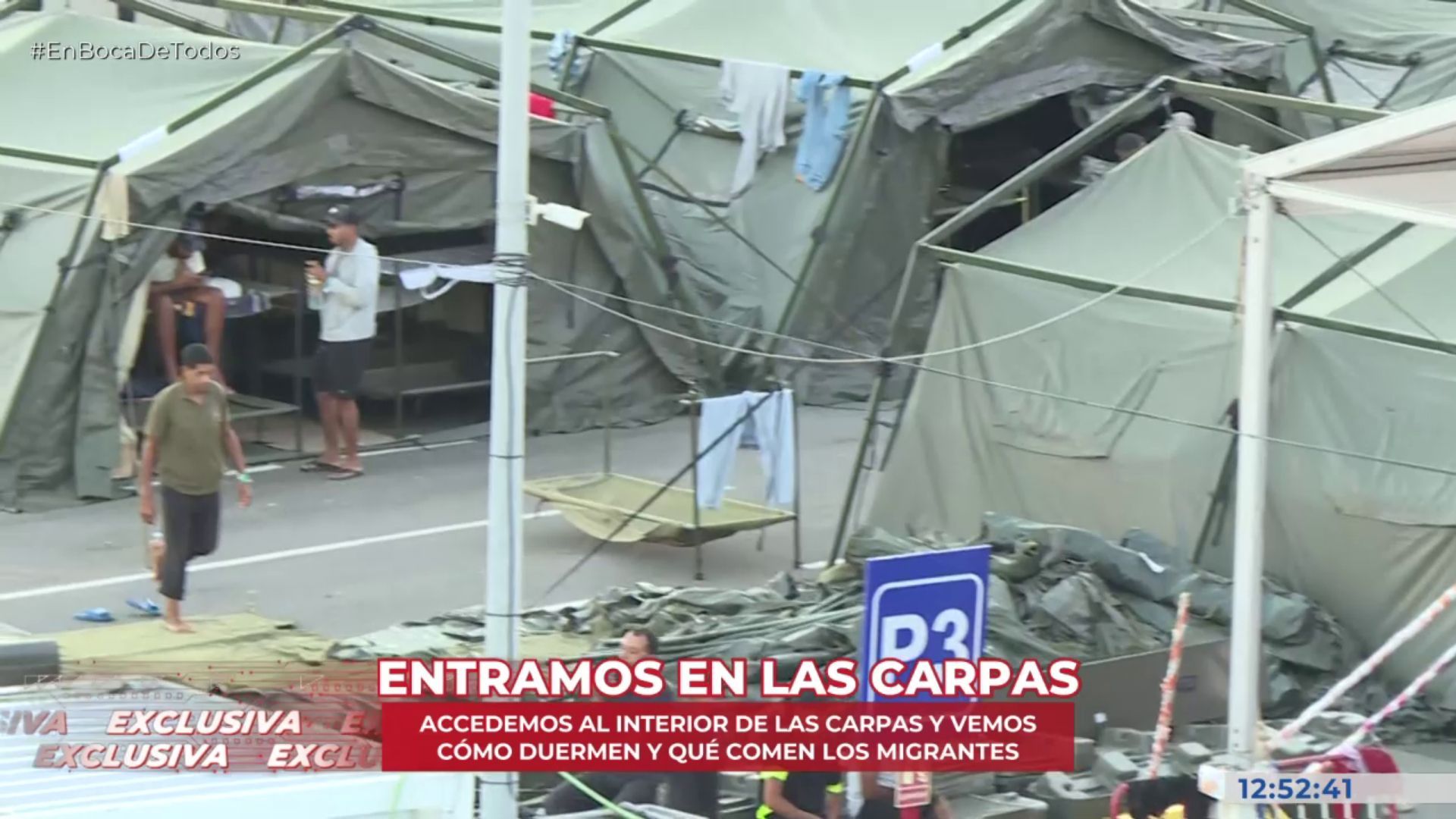 Exclusiva _ Así viven los migrantes en las carpas habilitadas por el Gobierno_ cómo duermen y qué comen