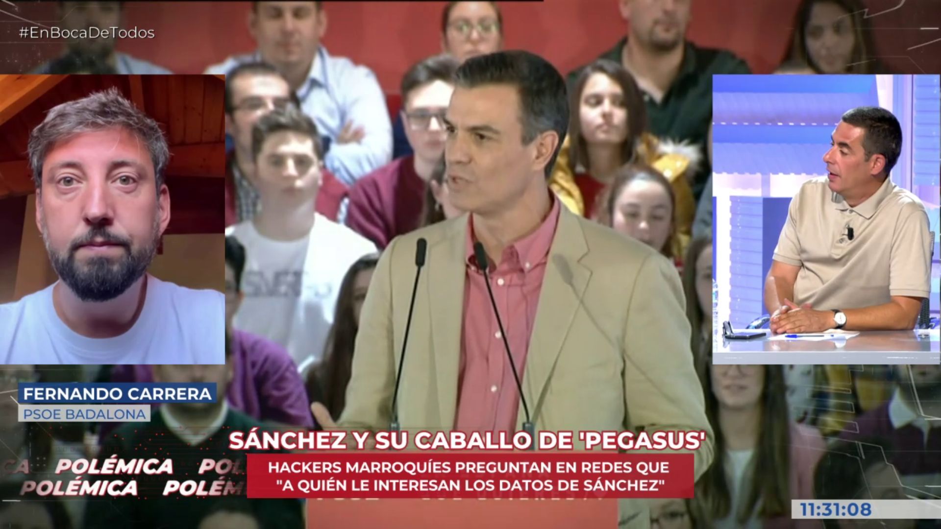 Fernando Carrera (PSOE Badalona) advierte tras la amenaza de hackers de filtrar los datos del móvil de Sánchez