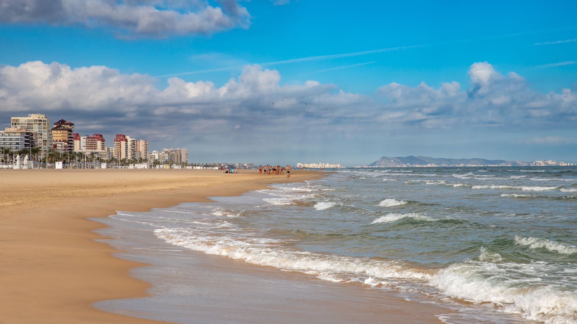 Imagen de archivo de la playa de Gandía, en Valencia Imagen de archivo de la playa de Gandía, en Valencia