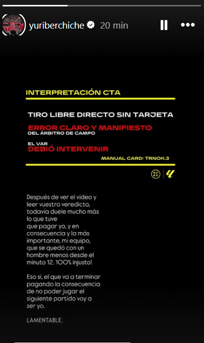 La reacción de Yuri Berchiche tras el vídeo del CTA
