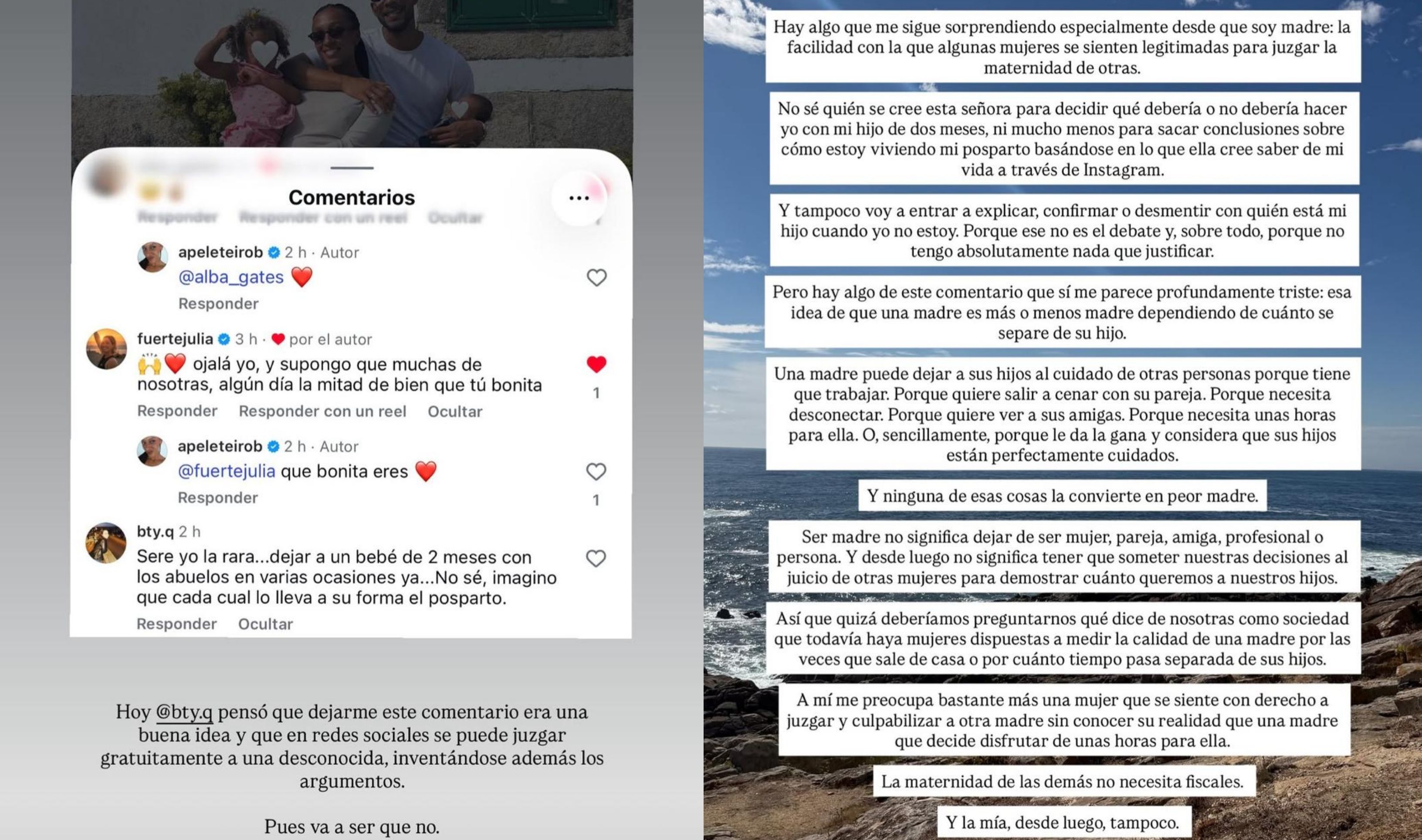 La respuesta de Ana Peleteiro tras ser juzgada por dejar a su hijo