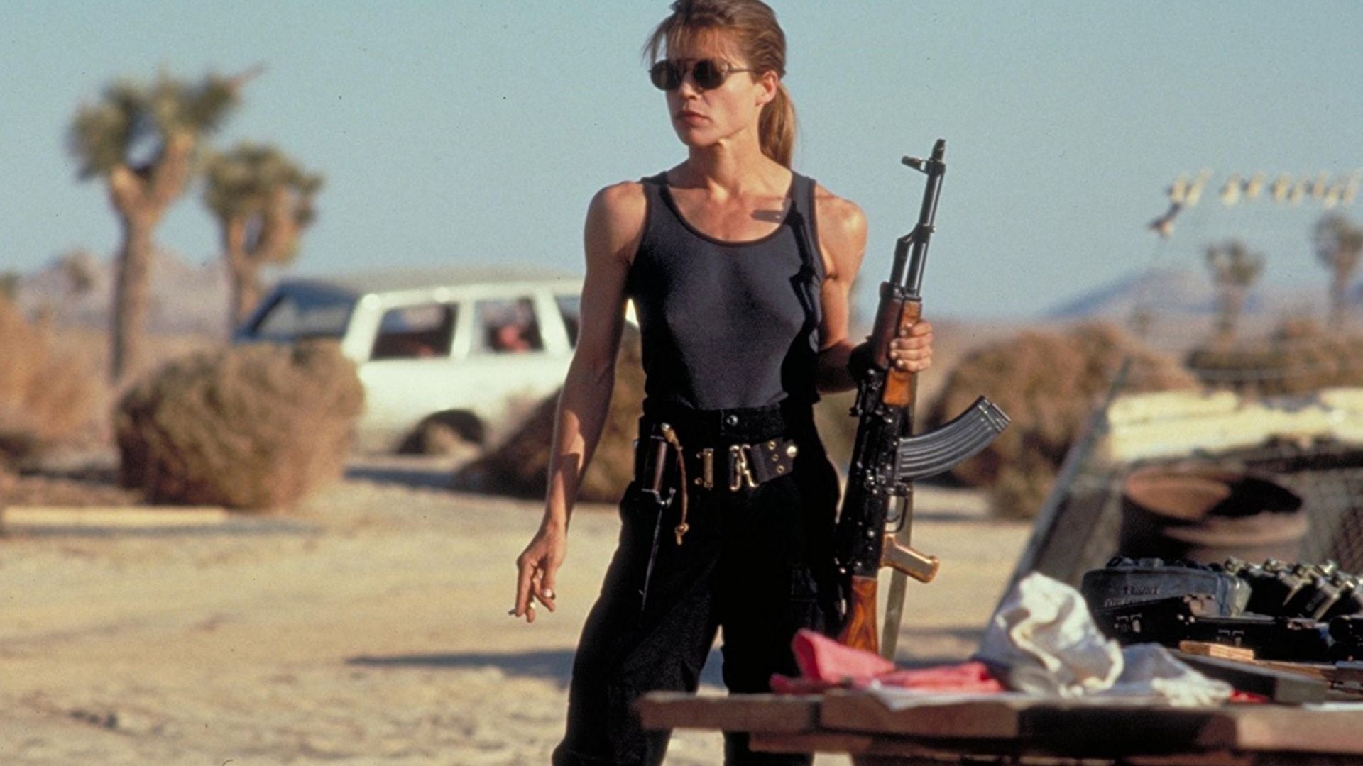 Linda Hamilton en Terminator 2