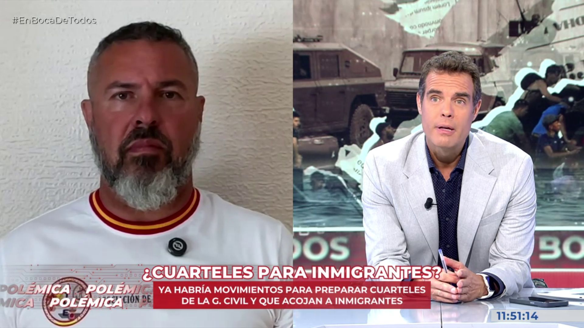 Marco Antonio, militar, alerta del posible uso de terreno militar para acoger migrantes