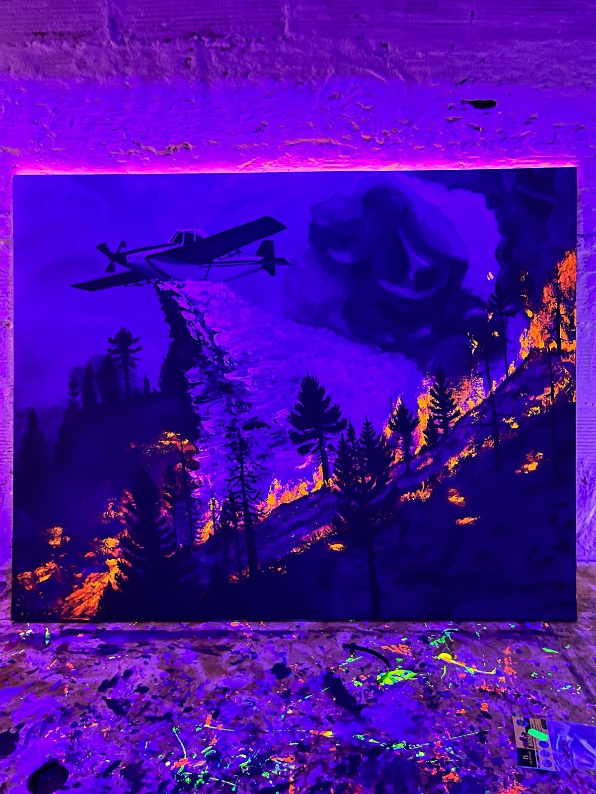 Así se ve al cuadro con luz fluorescente
