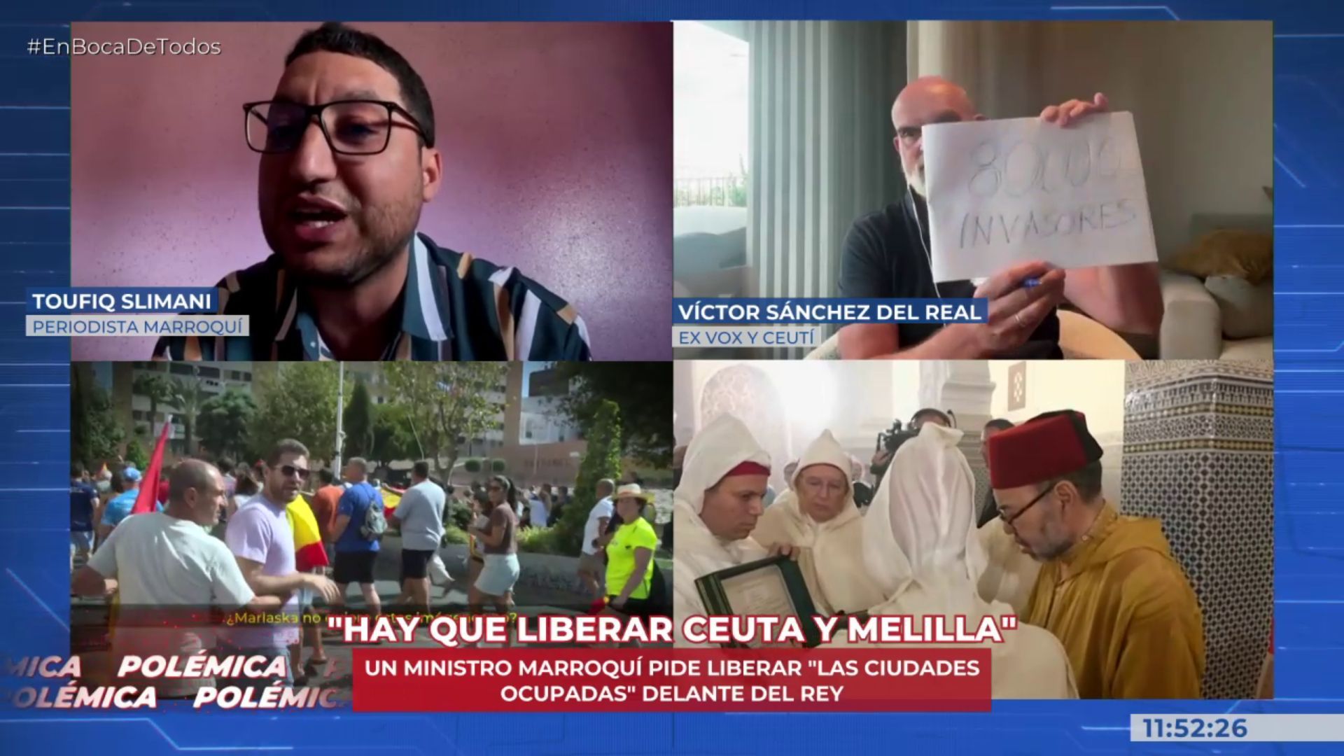 Choque por Ceuta y Melilla entre un periodista marroquí y Víctor Sánchez del Real