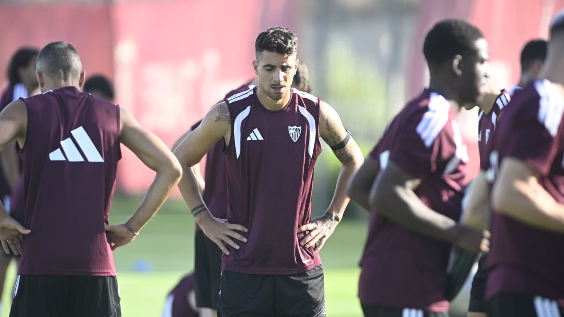 Fabio Cardoso, en la primera sesión del Sevilla