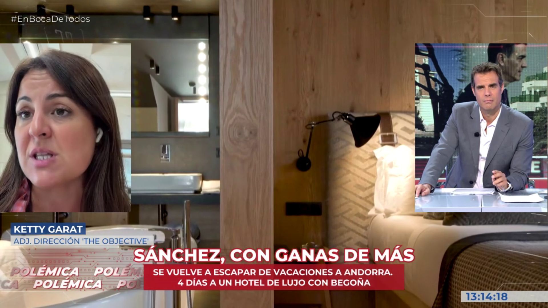 Ketty Garat, sobre la posible escapada de Sánchez a un hotel de lujo en Andorra en plena crisis migratoria