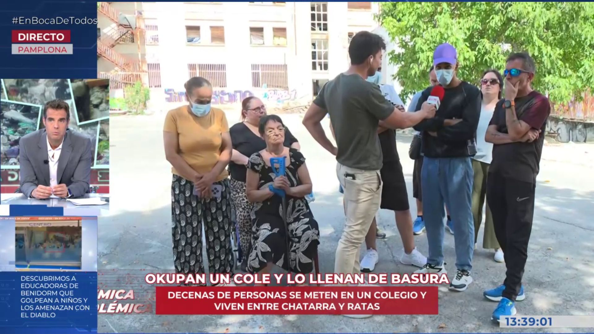La indignación de los okupas de un colegio en Pamplona