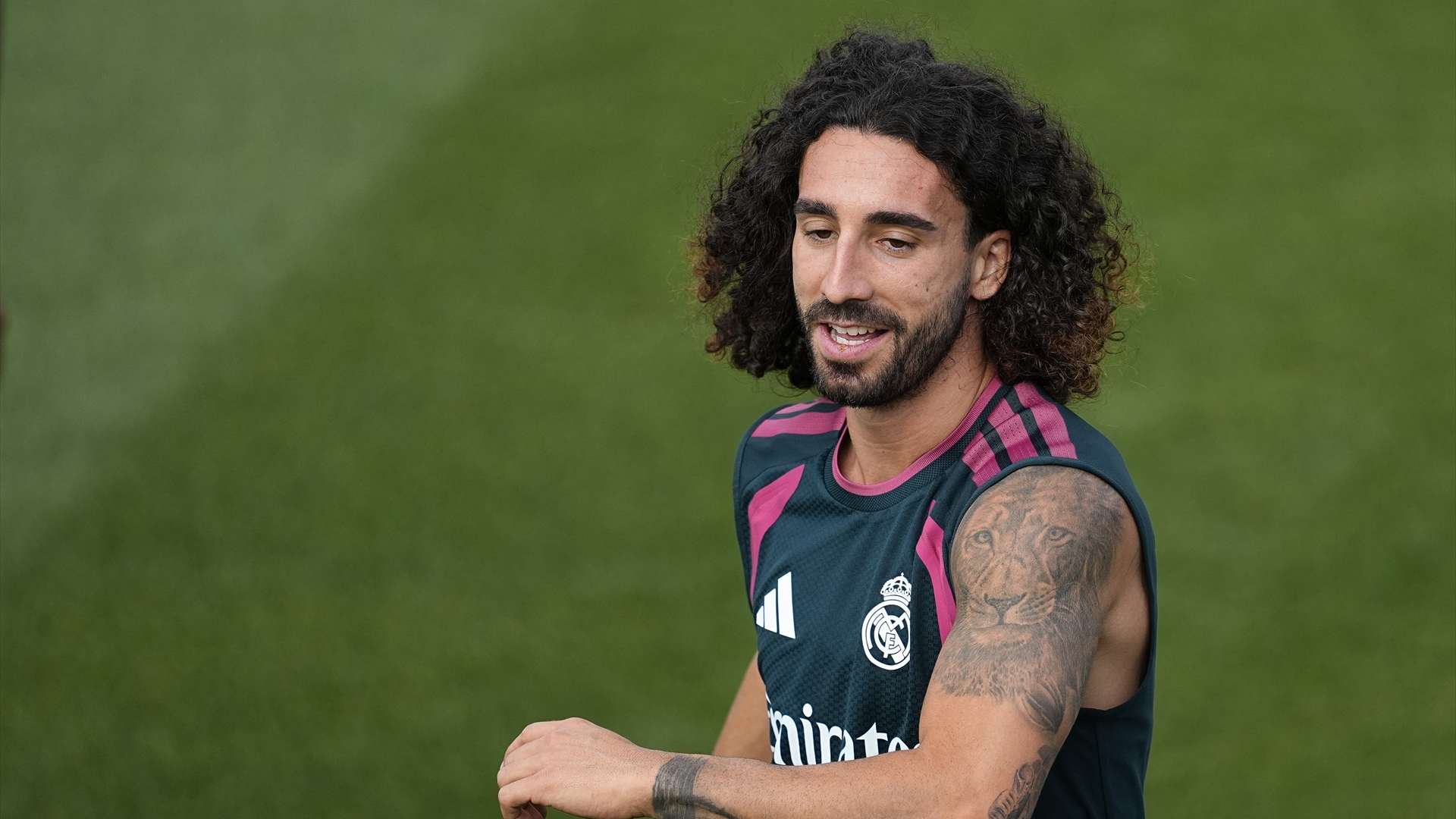 Marc Cucurella, en un entrenamiento del Real Madrid