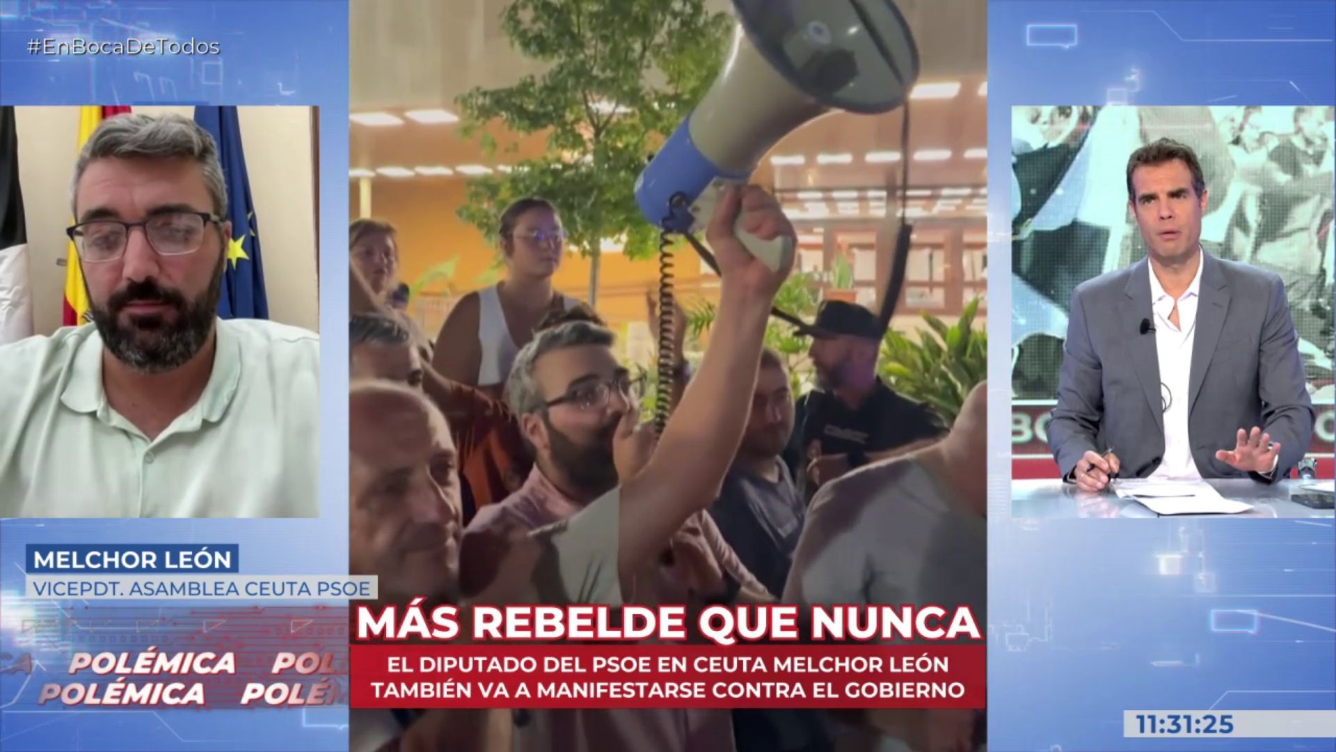 Melchor León, diputado del PSOE en Ceuta, tras manifestarse contra su propio partido