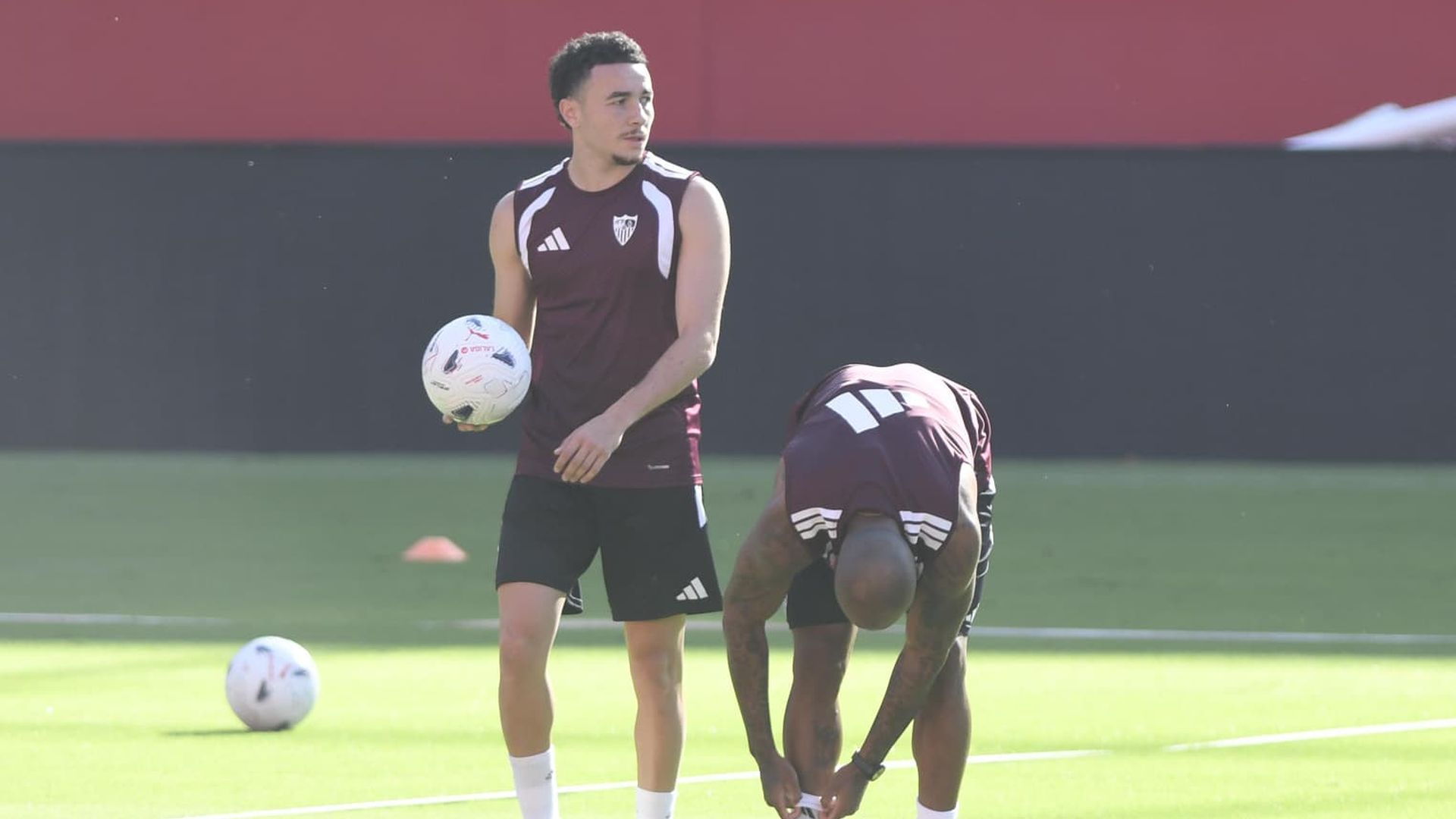 Rubén Vargas, en el entrenamiento de este miércoles