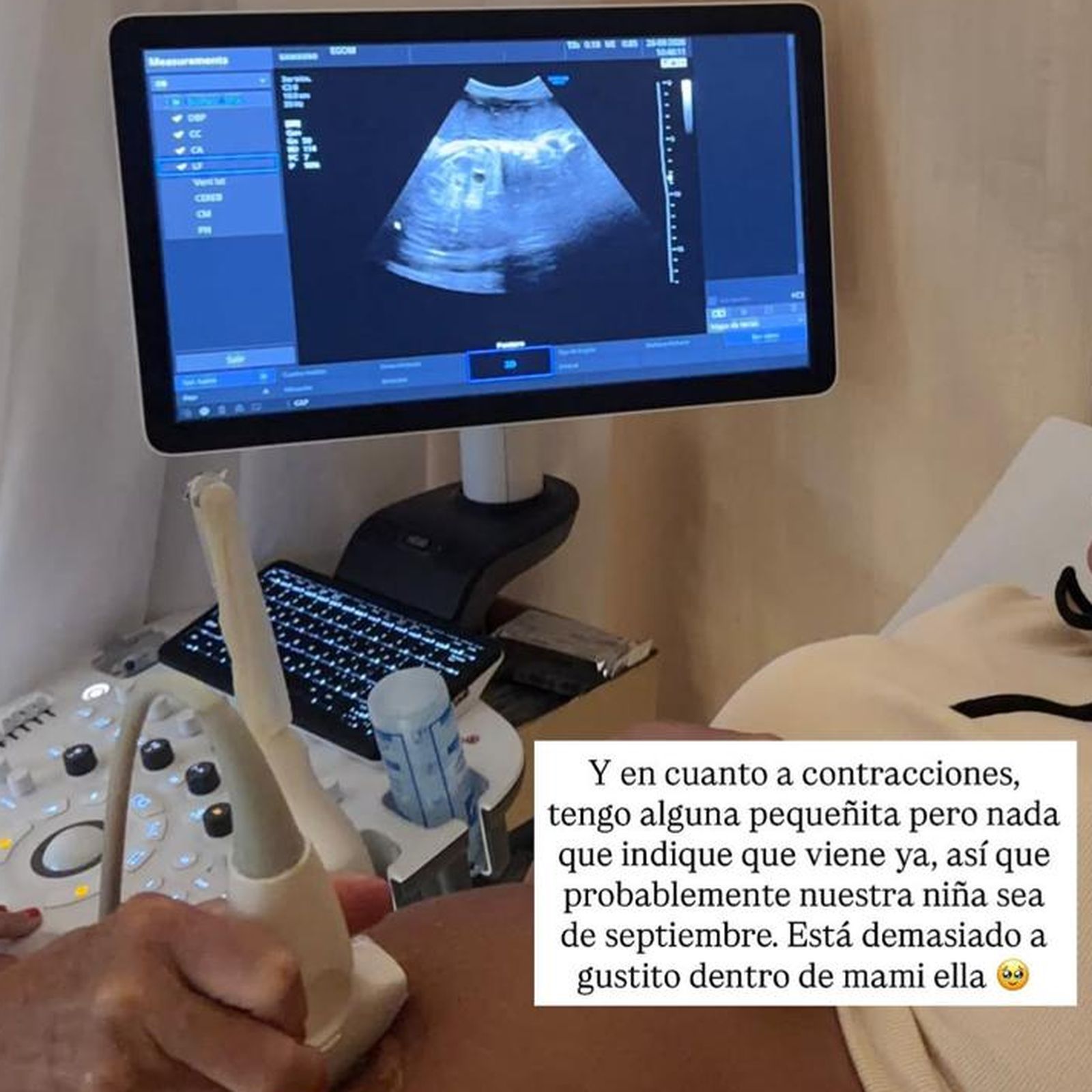 Claudia sometiéndose a las últimas pruebas