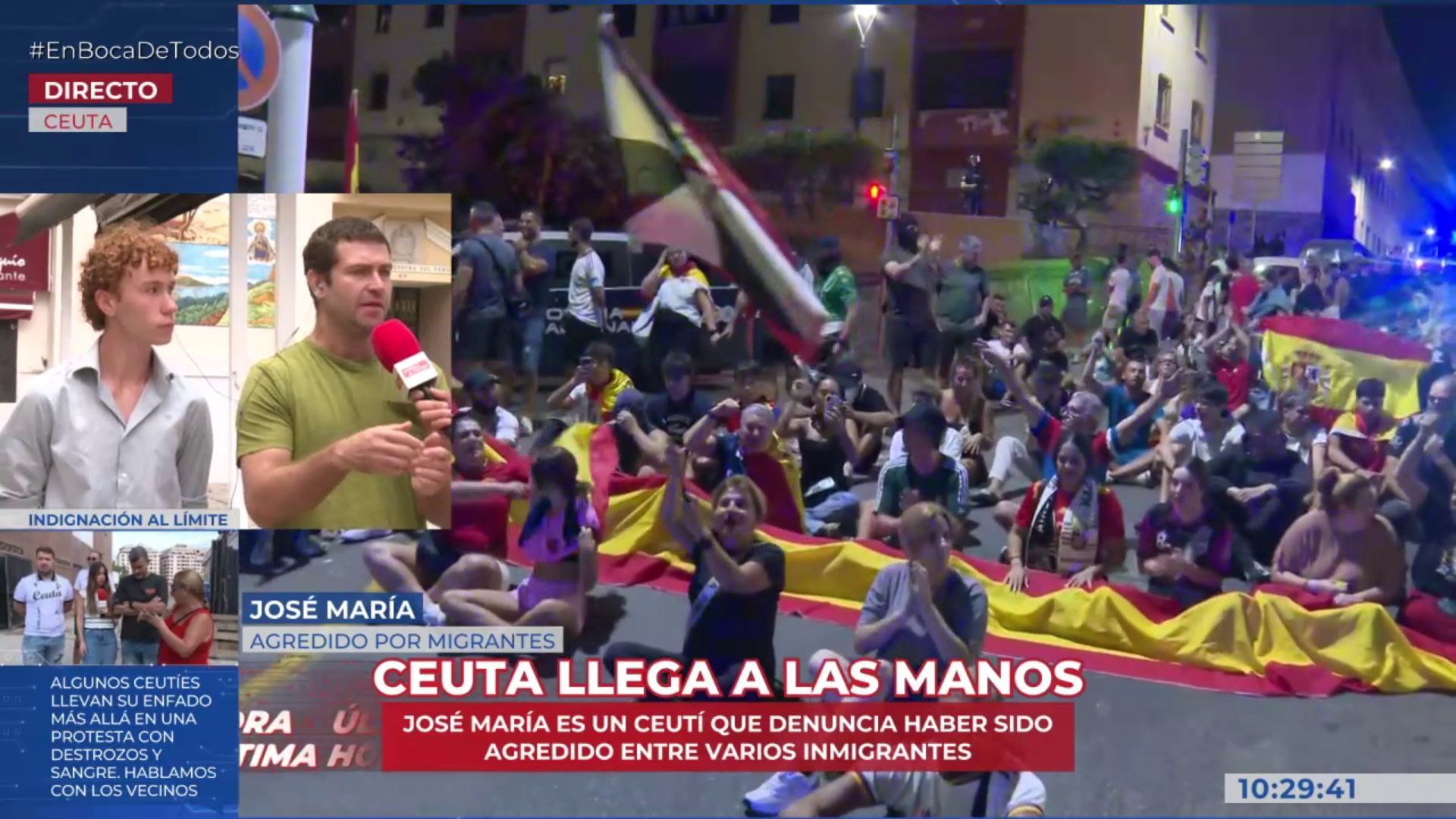 José María, ceutí, denuncia haber sido agredido entre varios migrantes