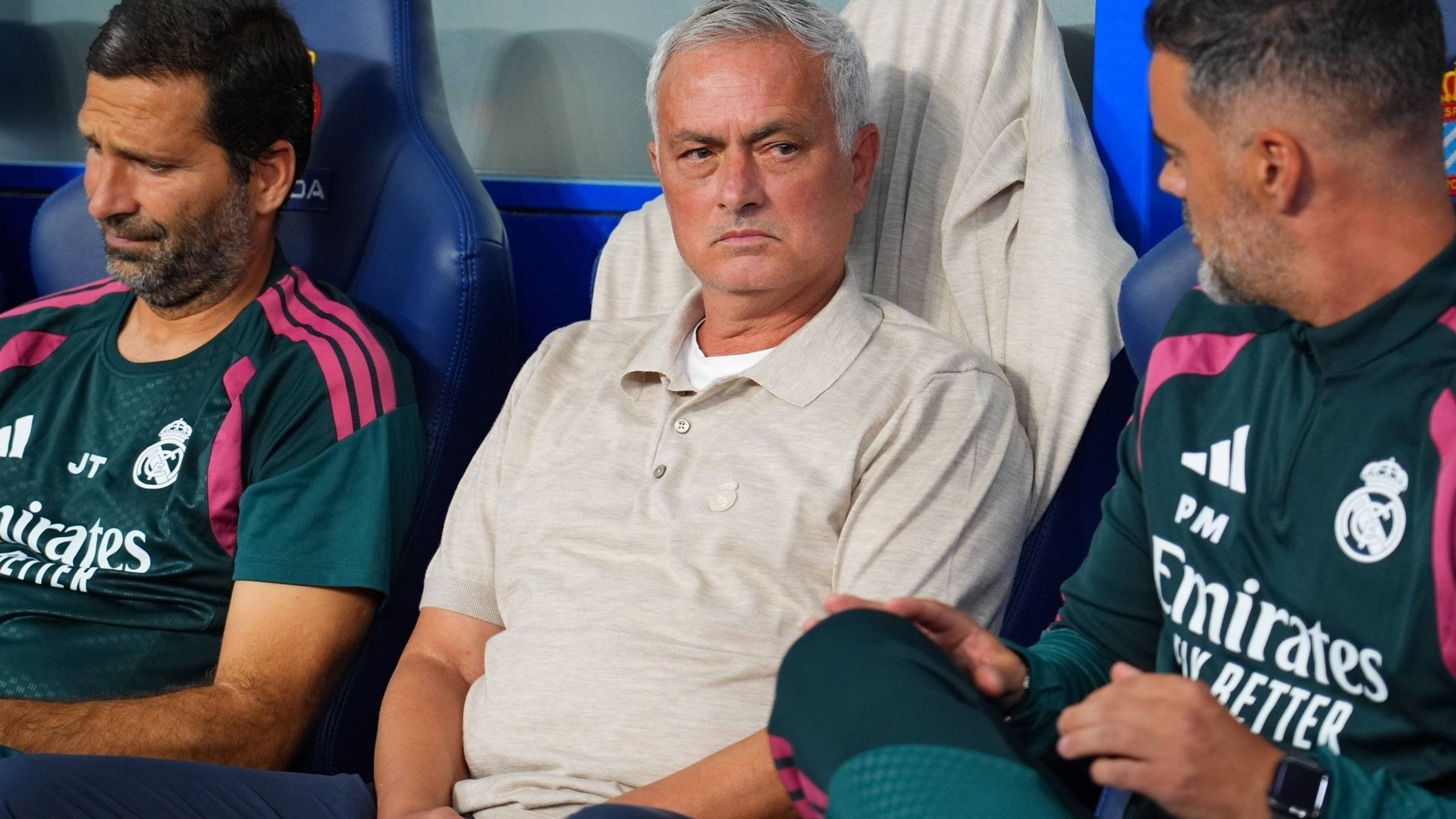 José Mourinho, durante el Real Madrid - Real Sociedad.