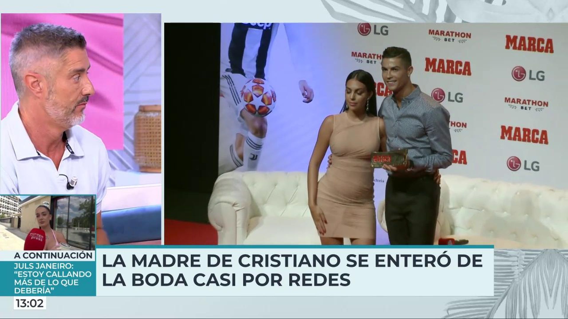 La madre de Cristiano Ronaldo se habría enterado por redes de la boda de su hijo y Georgina