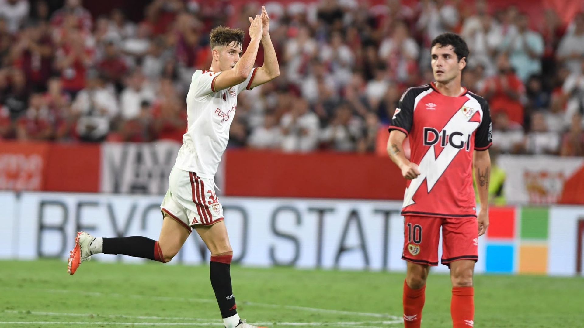 Miguel Sierra, en el Sevilla-Rayo