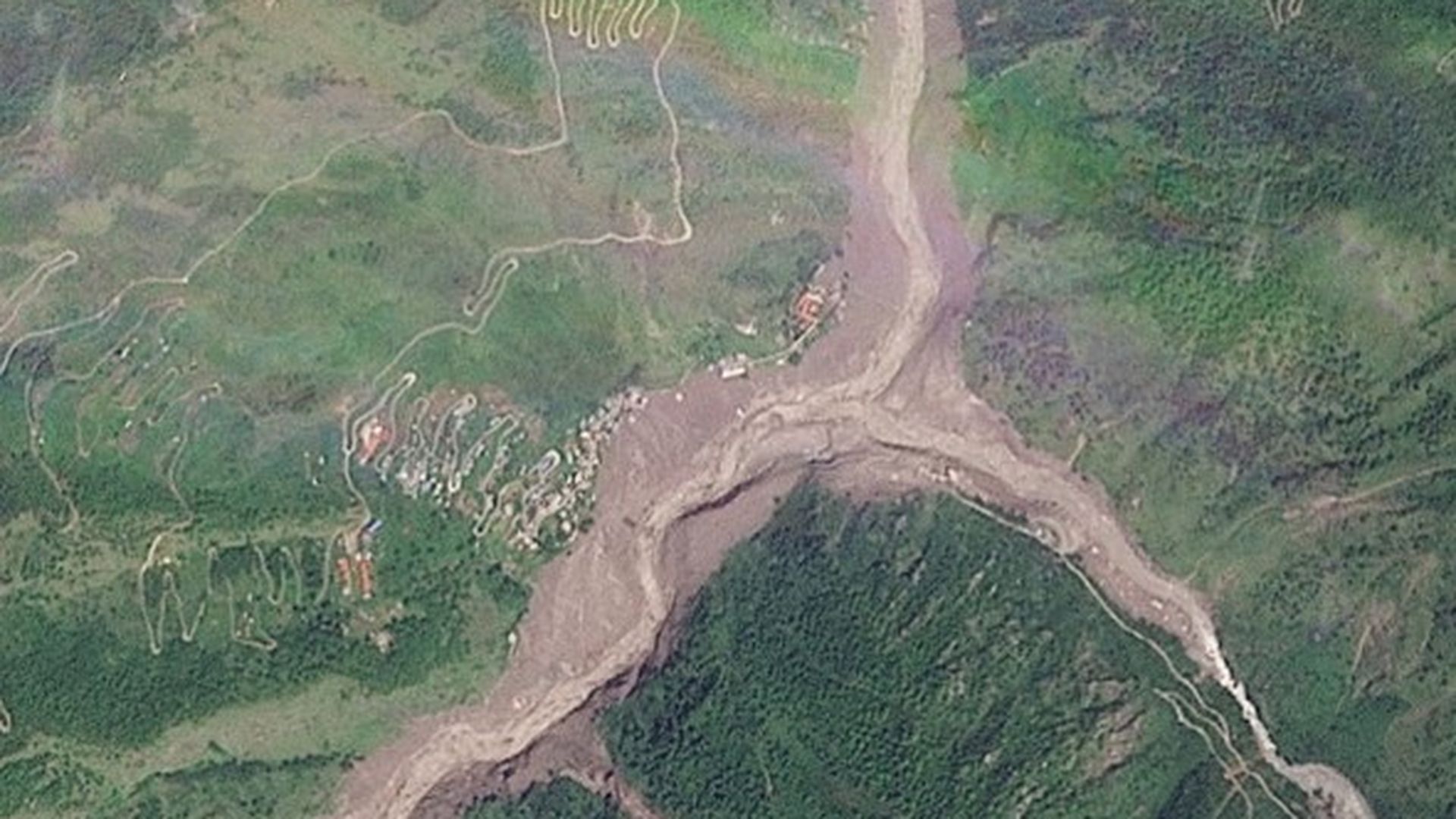 Vista satelital de Nepal