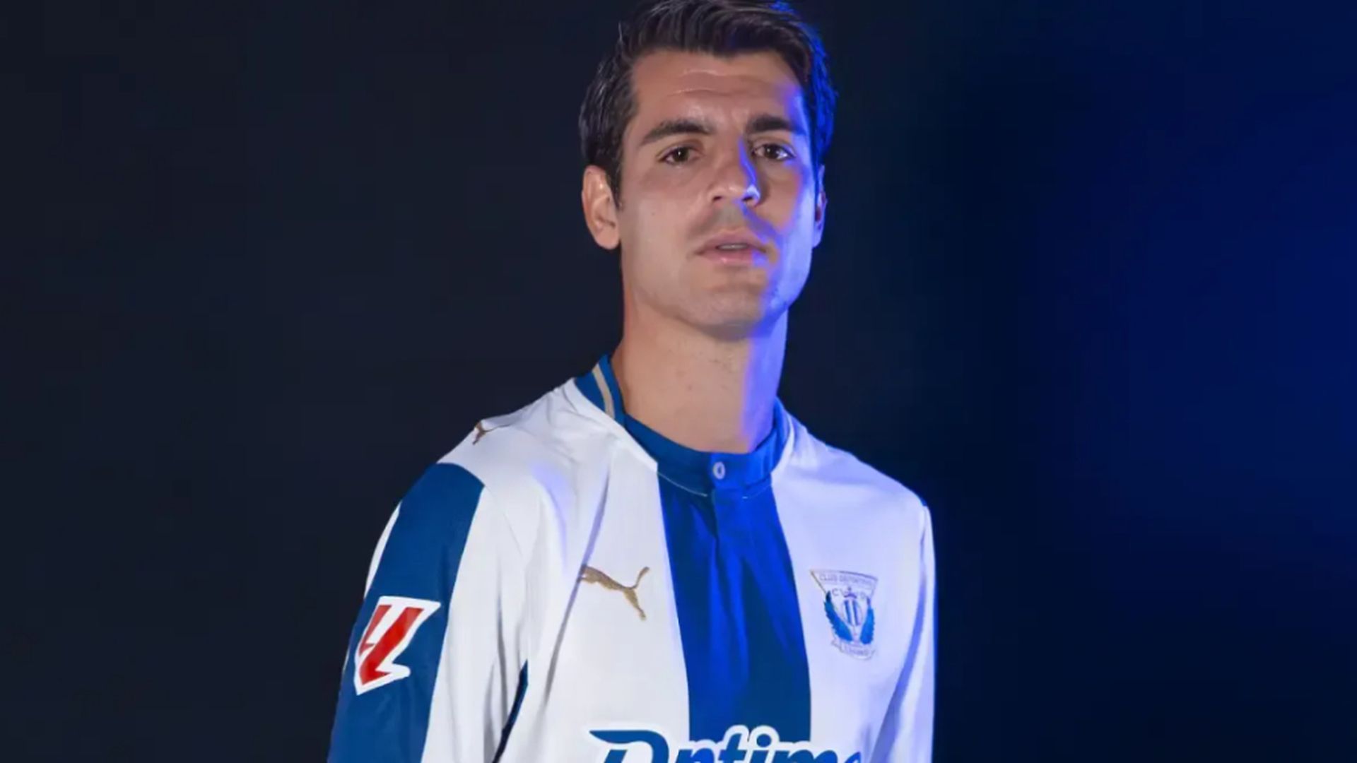 Álvaro Morata, con la camiseta del Leganés Álvaro Morata, con la camiseta del Leganés