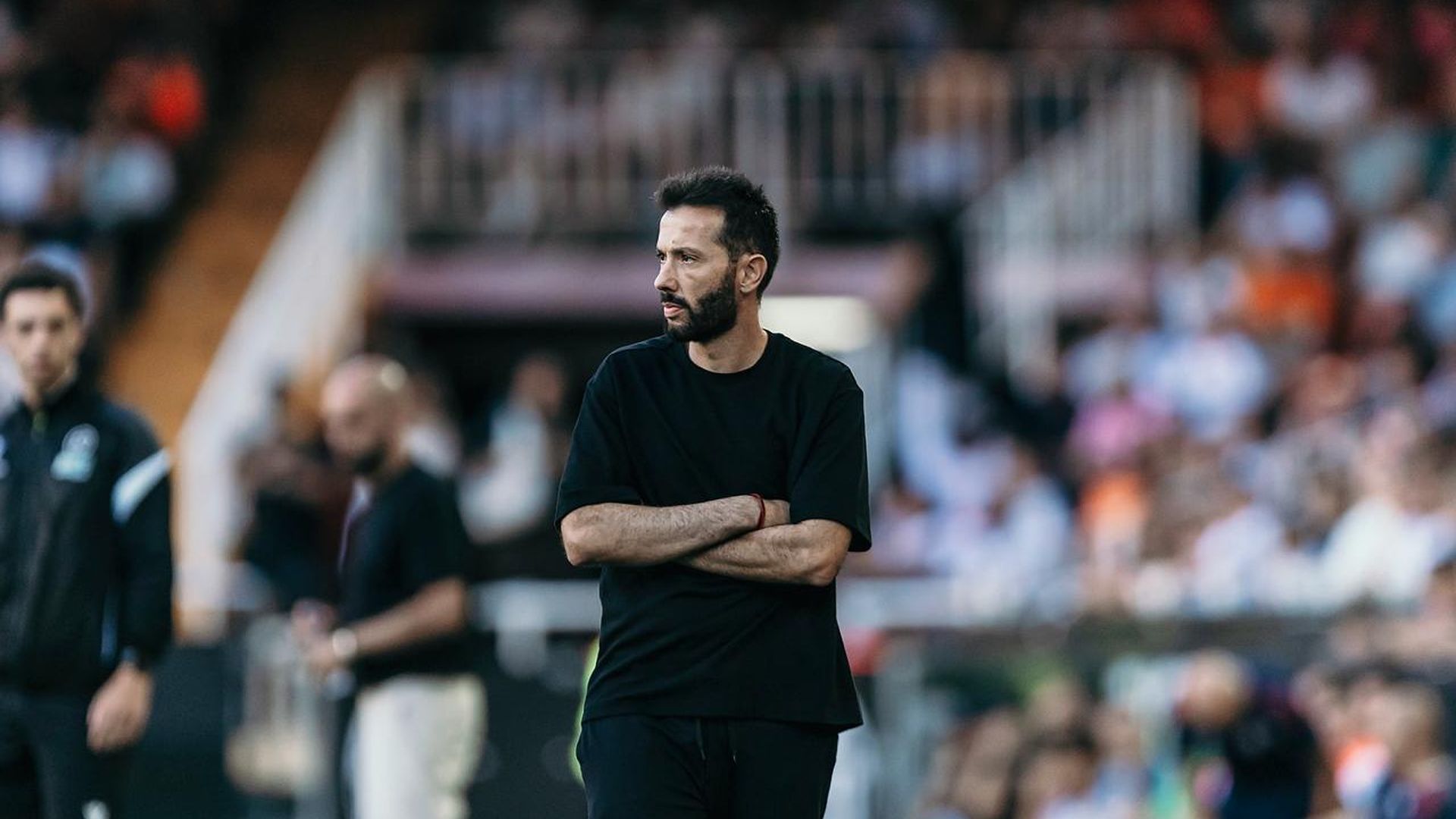 Carlos Corberán ante el Celta en Mestalla