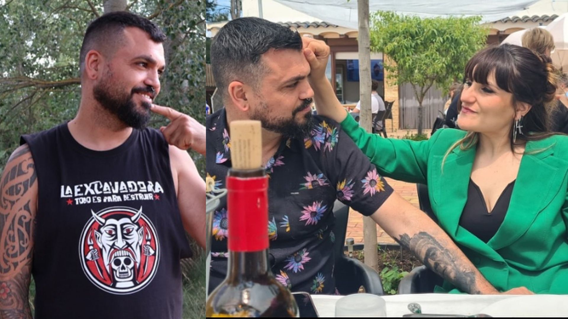 Fotomontaje con Albaro (Bonzo) a la izquierda, y junto a Rozalén a la derecha Fotomontaje con Albaro (Bonzo) a la izquierda, y junto a Rozalén a la derecha