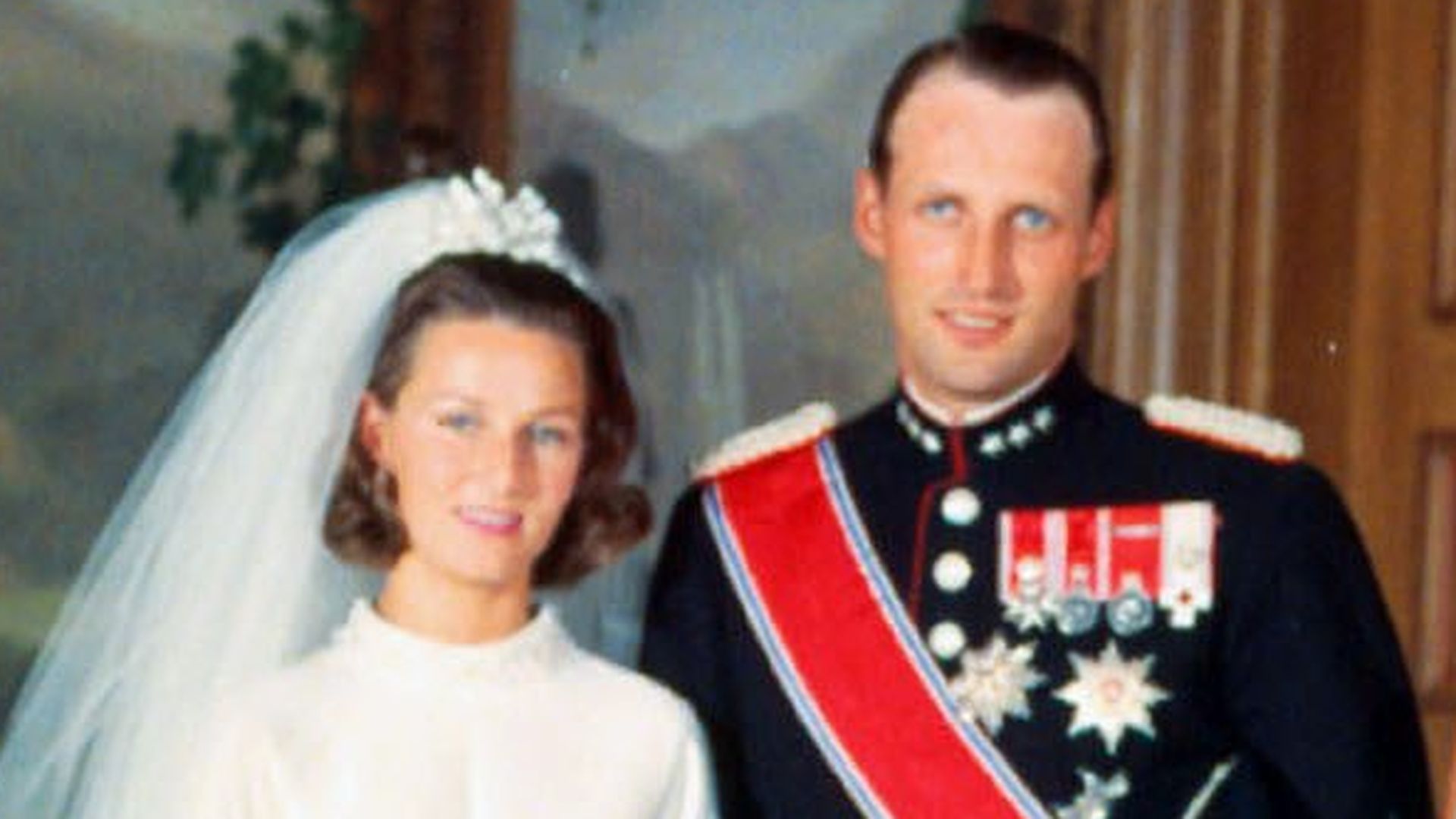 Harald y Sonia de Noruega, en su boda