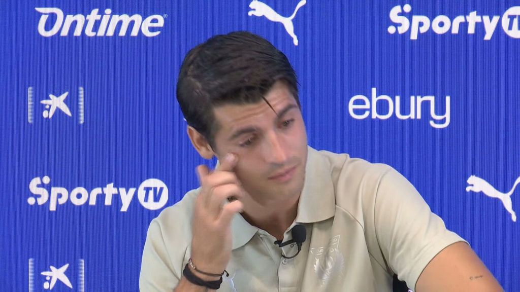 Las lágrimas de Morata en su presentación con el Leganés: un pasado como recogepelotas en Butarque
