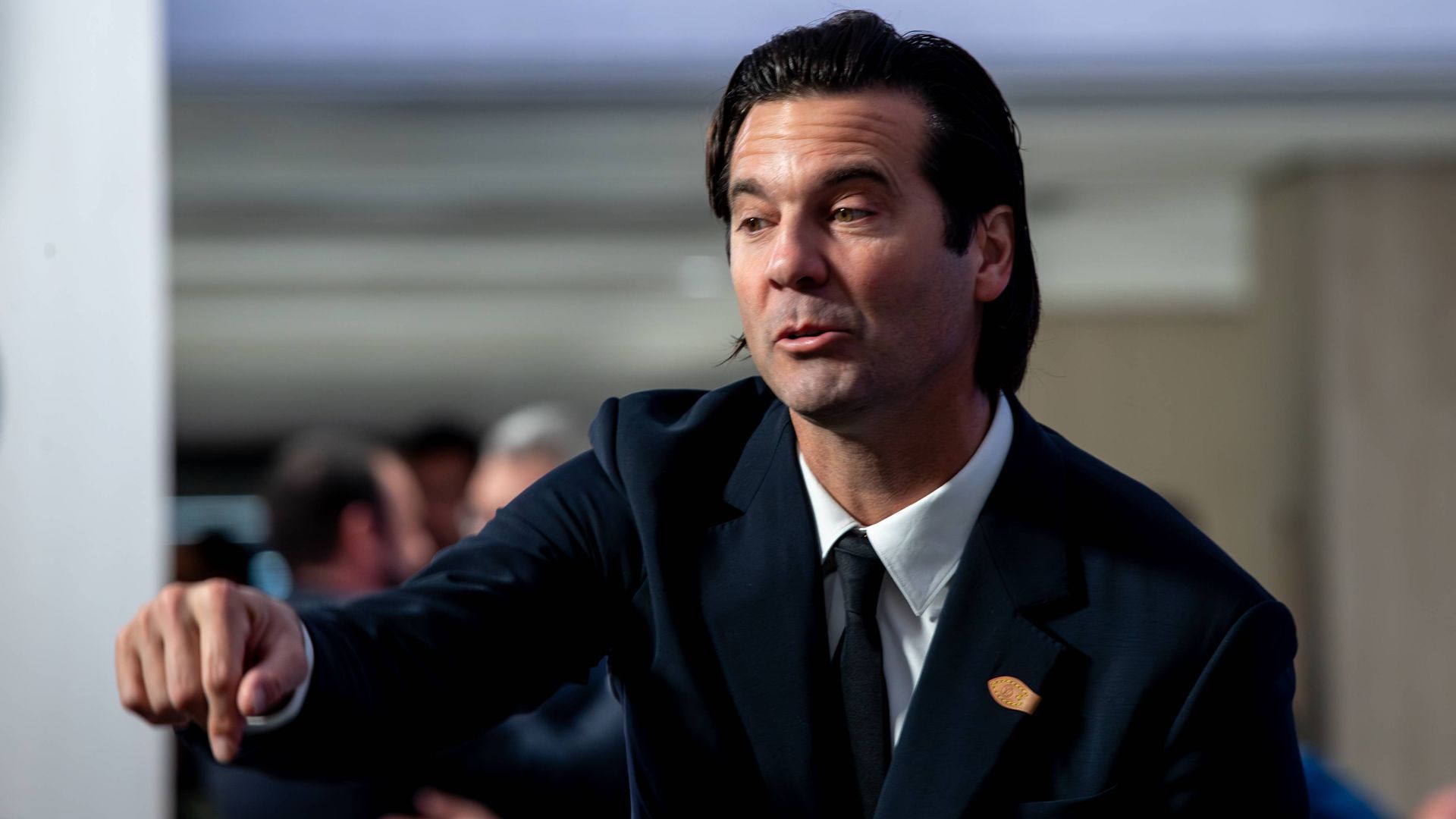 Santiago Solari, durante un acto del Real Madrid