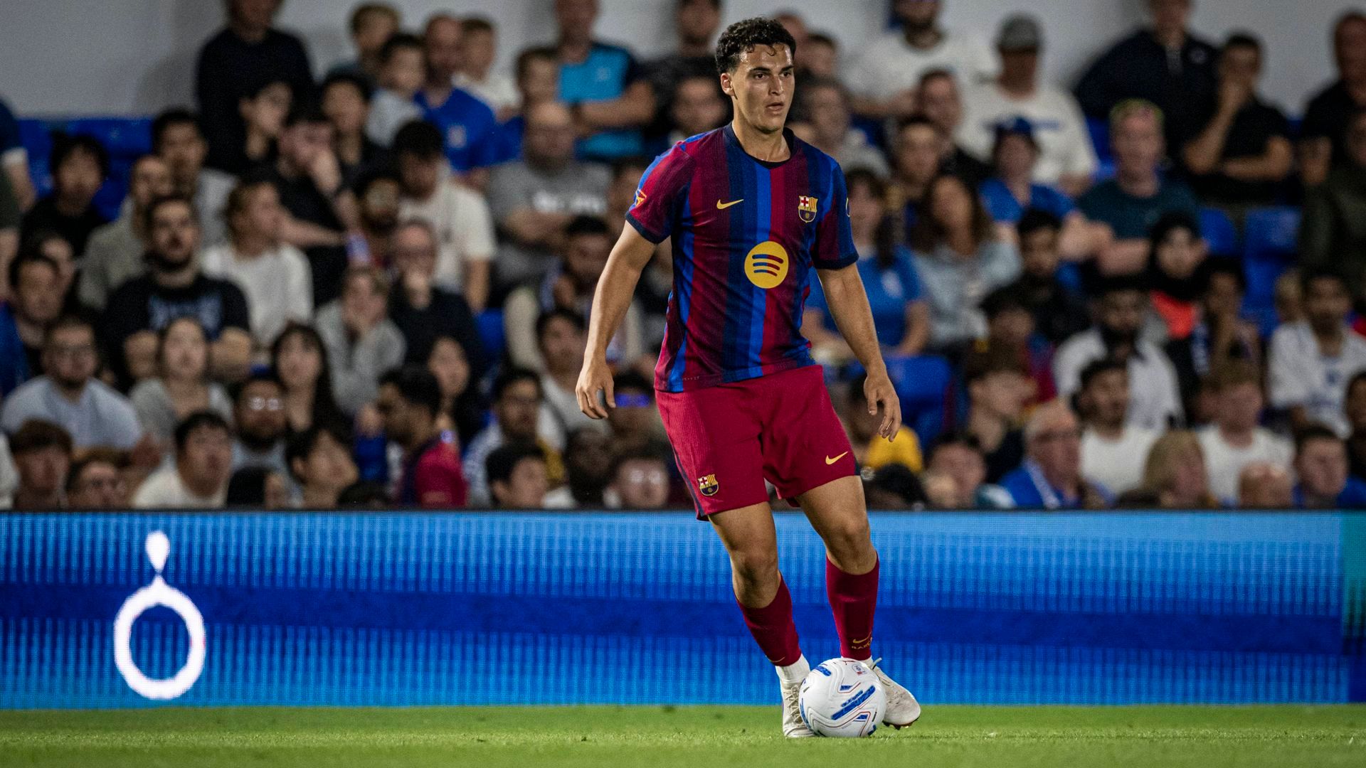Álvaro Cortés, en pretemporada con el Barça